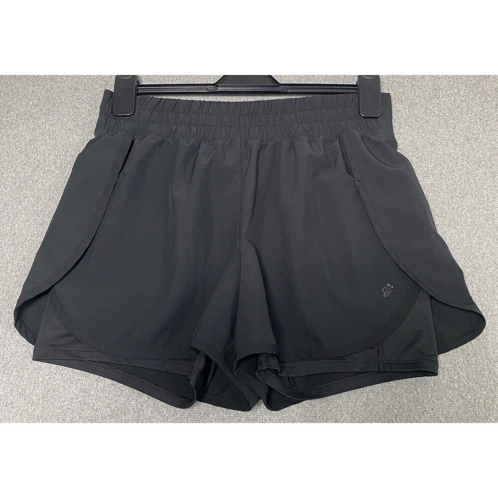 A Core Active High Elastic Waist Women Shorts Size L Lined
